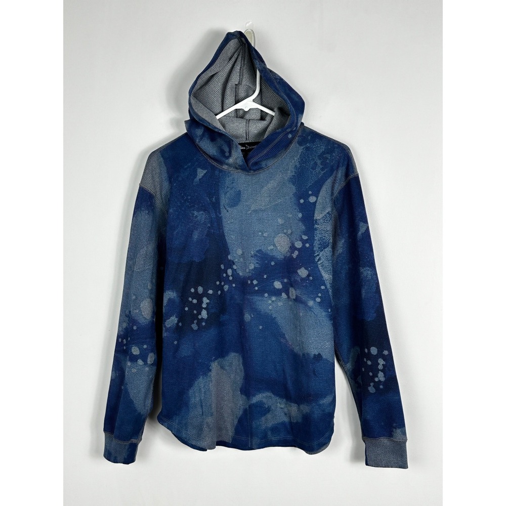 Claire Desjardins Canada Abstract Artist Waffle Knit Hoodie Blue Womens Medium‎